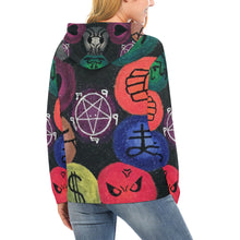 Load image into Gallery viewer, Dante's Inferno All Over Print Hoodie for Women (USA Size) (Model H13)