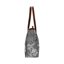 Load image into Gallery viewer, Pleasantly Paisley Black and White Classic Tote Bag (Model 1644)