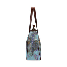 Load image into Gallery viewer, Graffiti Flower Blue Classic Tote Bag (Model 1644)