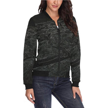 Load image into Gallery viewer, Aerial Flowing Glowing All Over Print Bomber Jacket for Women (Model H36)