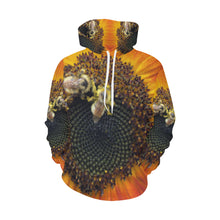 Load image into Gallery viewer, Busy Bee Sunflower All Over Print Hoodie (for Women)