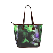 Load image into Gallery viewer, Jellyfish Green and Purple Classic Tote Bag (Model 1644)