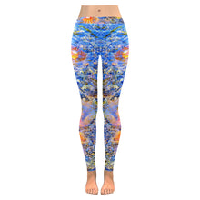 Load image into Gallery viewer, Jellyfish Blooms Orange Low Rise Leggings (Invisible Stitch) (Model L05)