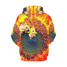 Load image into Gallery viewer, Busy Bee Sunflower Orange All Over Print Hoodie for Women (USA Size) (Model H13)