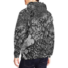 Load image into Gallery viewer, Holiday Paisley Black and White All Over Print Hoodie for Men/Large Size (USA Size) (Model H13)