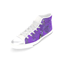 Load image into Gallery viewer, Rose Bouquet Flower Purple Women's Classic High Top Canvas Shoes (Model 017)