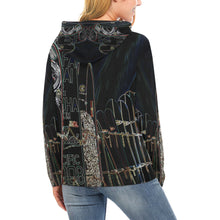 Load image into Gallery viewer, Surfboards Glowing All Over Print Hoodie for Women (USA Size) (Model H13)