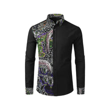 Load image into Gallery viewer, Complex Graffiti Glowing Men's All Over Print Casual Dress Shirt (Model T61)