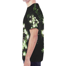 Load image into Gallery viewer, Fireworks Flowers Green New All Over Print T-shirt for Men (Model T45)