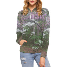 Load image into Gallery viewer, Arkansas Dogwood and Red Bud Flower All Over Print Hoodie (for Women)