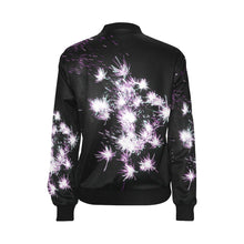 Load image into Gallery viewer, Fireworks Flower Purple All Over Print Bomber Jacket for Women (Model H36)