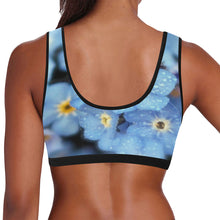 Load image into Gallery viewer, Forget Me Not Flower Women's All Over Print Sports Bra (Model T52)