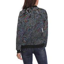 Load image into Gallery viewer, I Spy Paisley Glowing All Over Print Bomber Jacket for Women (Model H36)