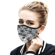 Load image into Gallery viewer, Painted Skulls Black and White Mouth Mask in One Piece (2 Filters Included) (Model M02)