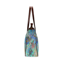 Load image into Gallery viewer, Graffiti Abstract Aqua Classic Tote Bag (Model 1644)