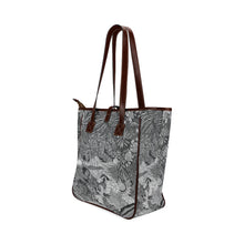 Load image into Gallery viewer, Pleasantly Paisley Black and White Classic Tote Bag (Model 1644)