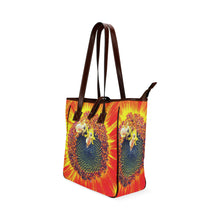 Load image into Gallery viewer, Busy Bee Sunflower Orange Classic Tote Bag (Model 1644)