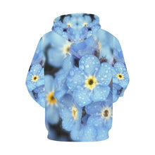 Load image into Gallery viewer, Forget Me Not Flower All Over Print Hoodie for Women (USA Size) (Model H13)