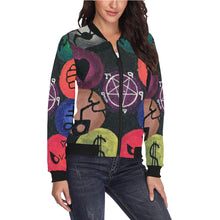 Load image into Gallery viewer, Dante's Inferno All Over Print Bomber Jacket for Women (Model H36)
