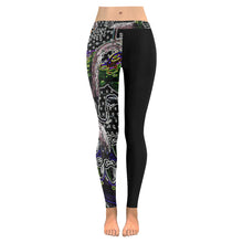 Load image into Gallery viewer, Complex Graffiti Glowing with Black Low Rise Leggings (Invisible Stitch) (Model L05)