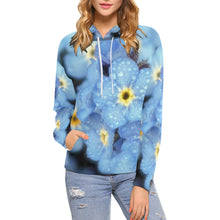 Load image into Gallery viewer, Forget Me Not Flower All Over Print Hoodie (for Women)