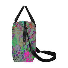 Load image into Gallery viewer, Holiday Paisley Aqua Large Capacity Duffle Bag (Model 1715)