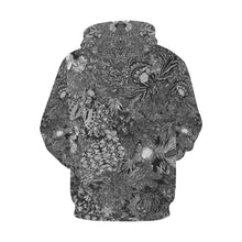 Load image into Gallery viewer, Fun and Fancy Paisley Black and White All Over Print Hoodie for Men/Large Size (USA Size) (Model H13)