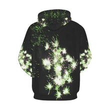 Load image into Gallery viewer, Fireworks Flower Green All Over Print Hoodie for Men/Large Size (USA Size) (Model H13)
