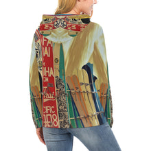 Load image into Gallery viewer, Surfboards All Over Print Hoodie for Women (USA Size) (Model H13)