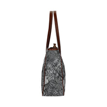 Load image into Gallery viewer, Holiday Paisley Black and White Classic Tote Bag (Model 1644)