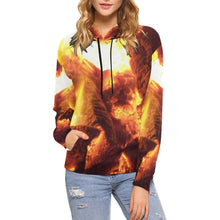 Load image into Gallery viewer, Sea of Flames All Over Print Hoodie for Women (USA Size) (Model H13)