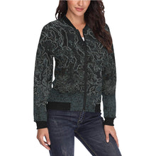 Load image into Gallery viewer, Moss Glowing All Over Print Bomber Jacket for Women (Model H36)