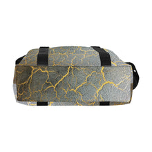 Load image into Gallery viewer, Crackling Yellow Large Capacity Duffle Bag (Model 1715)