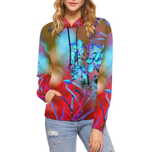 Load image into Gallery viewer, Fireweed Flower Blue All Over Print Hoodie for Women (USA Size) (Model H13)