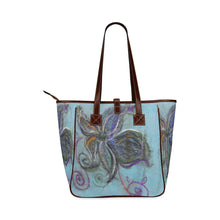 Load image into Gallery viewer, Graffiti Flower Blue Classic Tote Bag (Model 1644)