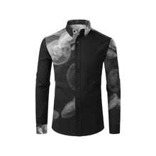 Load image into Gallery viewer, Jellyfish Black and White Men's All Over Print Casual Dress Shirt (Model T61)
