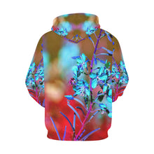 Load image into Gallery viewer, Fireweed Flower Blue All Over Print Hoodie for Women (USA Size) (Model H13)