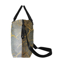 Load image into Gallery viewer, Crackling Yellow Large Capacity Duffle Bag (Model 1715)
