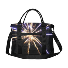 Load image into Gallery viewer, Fireworks Star Yellow Large Capacity Duffle Bag (Model 1715)
