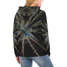Load image into Gallery viewer, Fireworks Star Glowing All Over Print Hoodie for Women (USA Size) (Model H13)