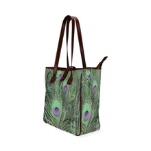 Load image into Gallery viewer, Peacock Feathers Green Classic Tote Bag (Model 1644)