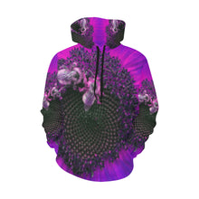 Load image into Gallery viewer, Busy Bee Sunflower Purple All Over Print Hoodie for Women (USA Size) (Model H13)