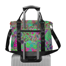Load image into Gallery viewer, Holiday Paisley Aqua Large Capacity Duffle Bag (Model 1715)