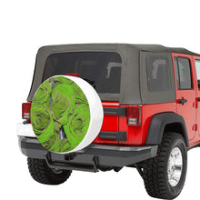 Load image into Gallery viewer, Rose Bouquet Flower Green 32 Inch Spare Tire Cover