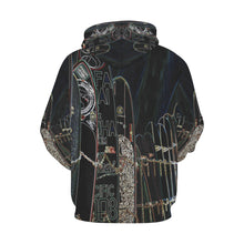 Load image into Gallery viewer, Surfboards Glowing All Over Print Hoodie for Women (USA Size) (Model H13)