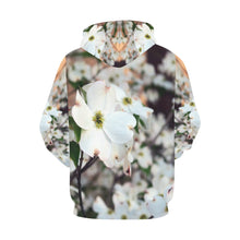 Load image into Gallery viewer, Arkansas Dogwood Flower All Over Print Hoodie (for Women)