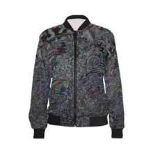 Load image into Gallery viewer, I Spy Paisley Glowing All Over Print Bomber Jacket for Women (Model H36)