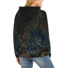 Load image into Gallery viewer, Feathery Flames Glowing All Over Print Hoodie for Women (USA Size) (Model H13)