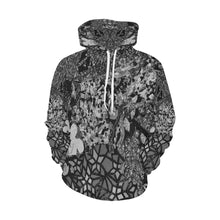 Load image into Gallery viewer, Holiday Paisley Black and White All Over Print Hoodie for Men/Large Size (USA Size) (Model H13)