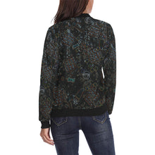 Load image into Gallery viewer, Group Halloween Candy Glowing All Over Print Bomber Jacket for Women (Model H36)